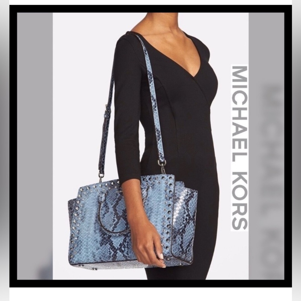 Michael Kors Selma Limited Edition Leather Python Crossbody